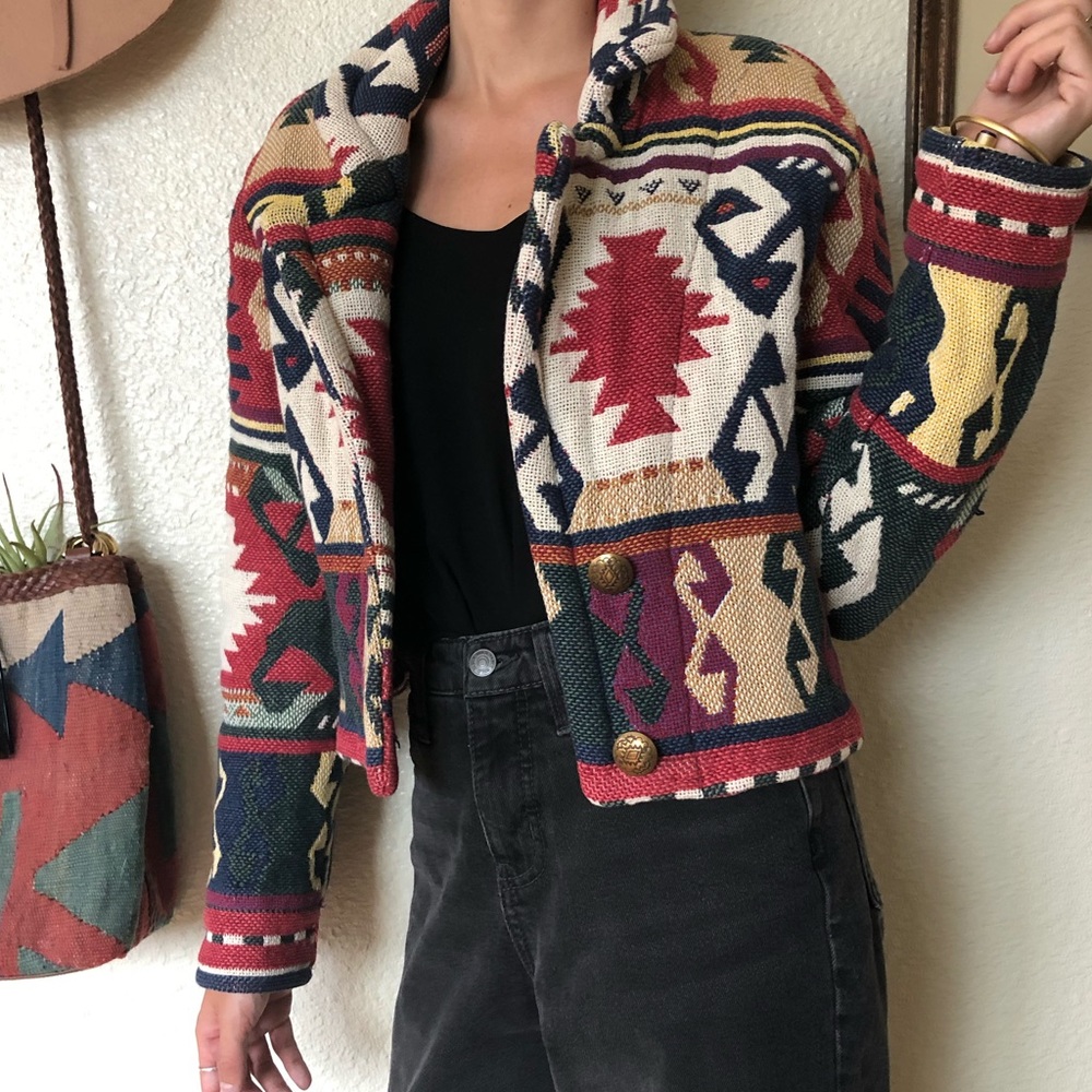 Vintage Southwestern Blanket Coat